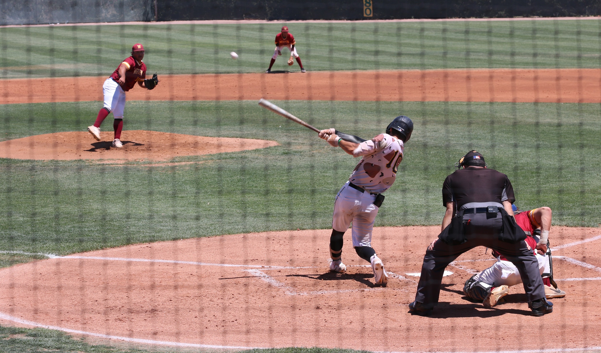 Marcus Harrison lines another one into left-center. He had two more hits on the day.