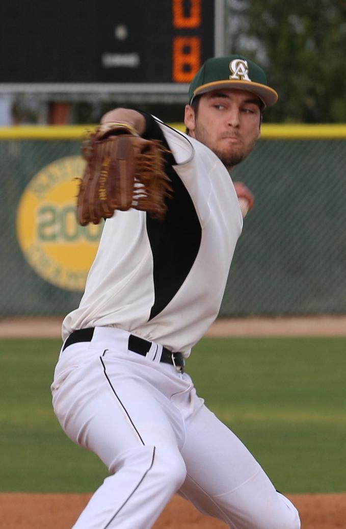 Koa Eastlack closed out Monday's 8-0 shutout of Phoenix College where Central pitching struck out 15 in a two-hit shutout.