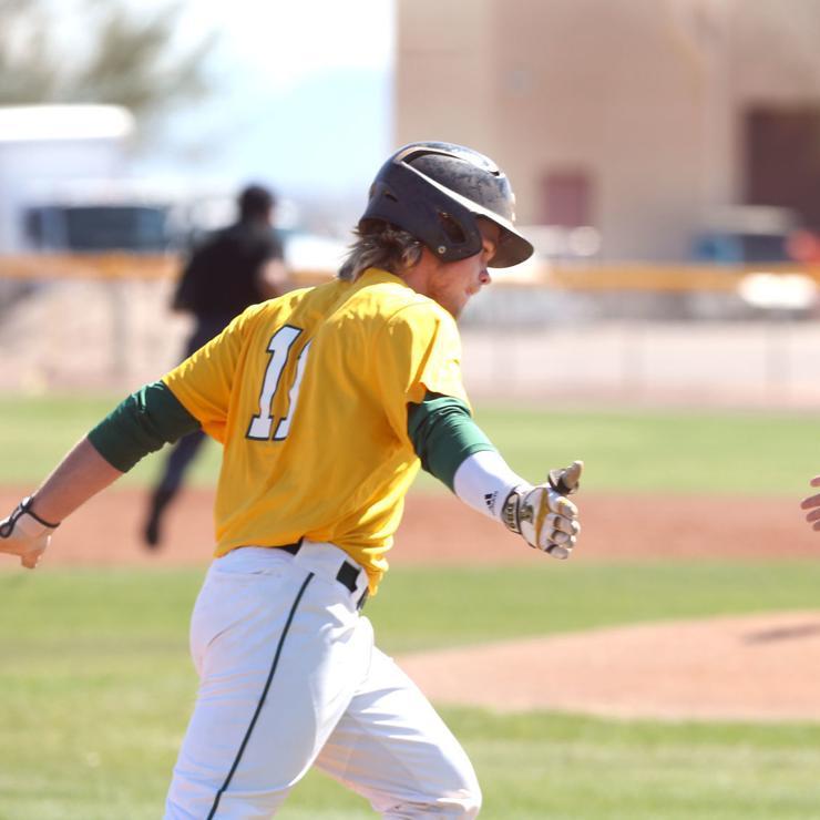 Catcher Seth Beckstead rounds third after game one solo HR-Photo Oscar Perez/Pinal Central