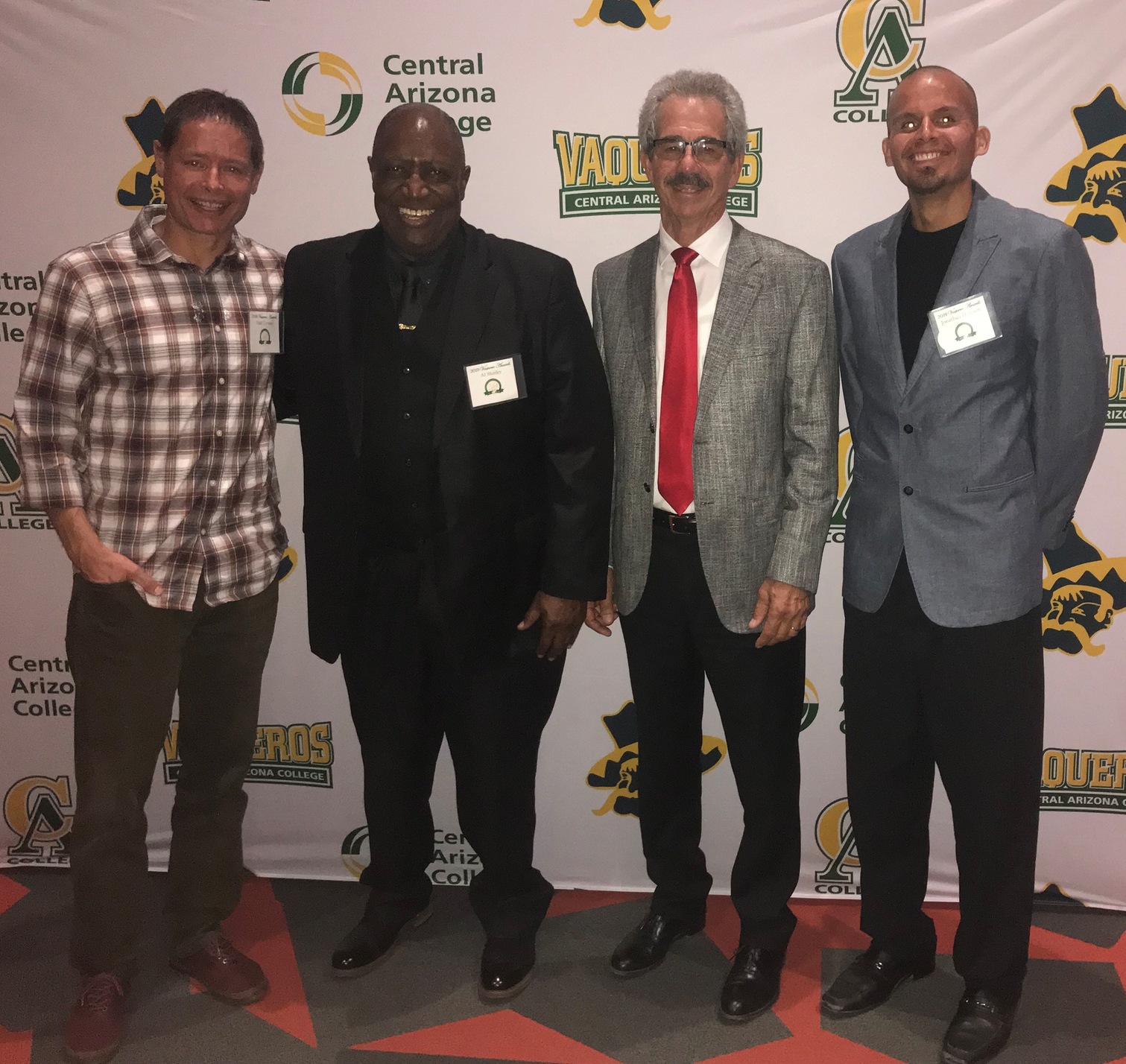 “CAC Cross Country Coaches from left to right: Paul Tavares (2009-2019), Al Shirley (1998-2010), Mike Gray (1996-2009), Jonathan Harmon (2010-Current)”