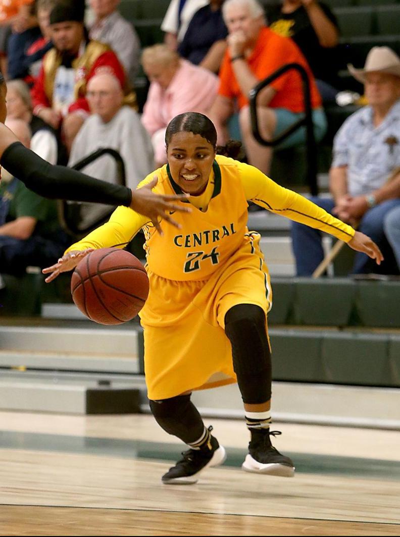 Alexis Vaughn scraps for loose ball Tuesday night at home against Arizona Western-Oscar Perez-Pinal central