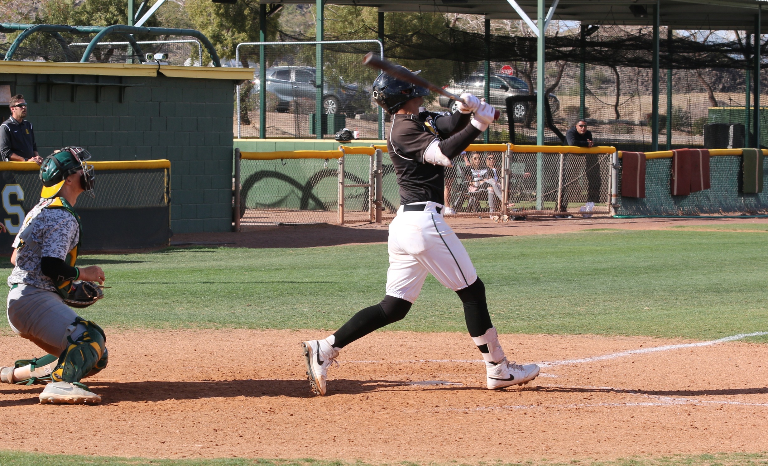 This one way out. Left center monster from Kiko Romero in game two vs Yavapai Saturday.